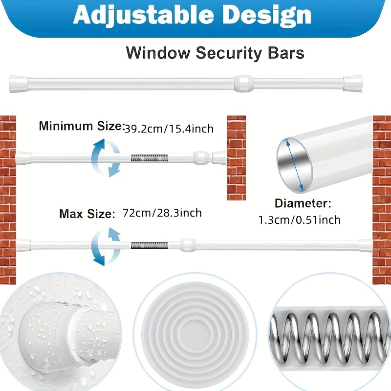 Adjustable Safety Ba Polished  - Window Lock Bar review and price